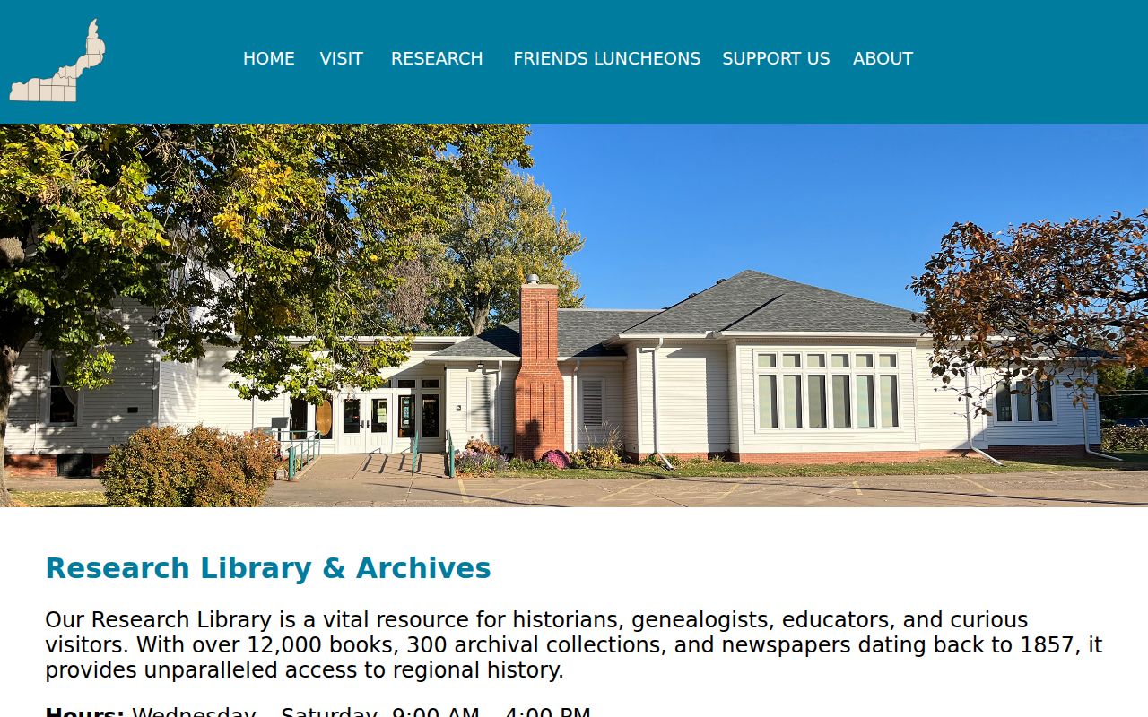 Rock Island County Historical Society research library information