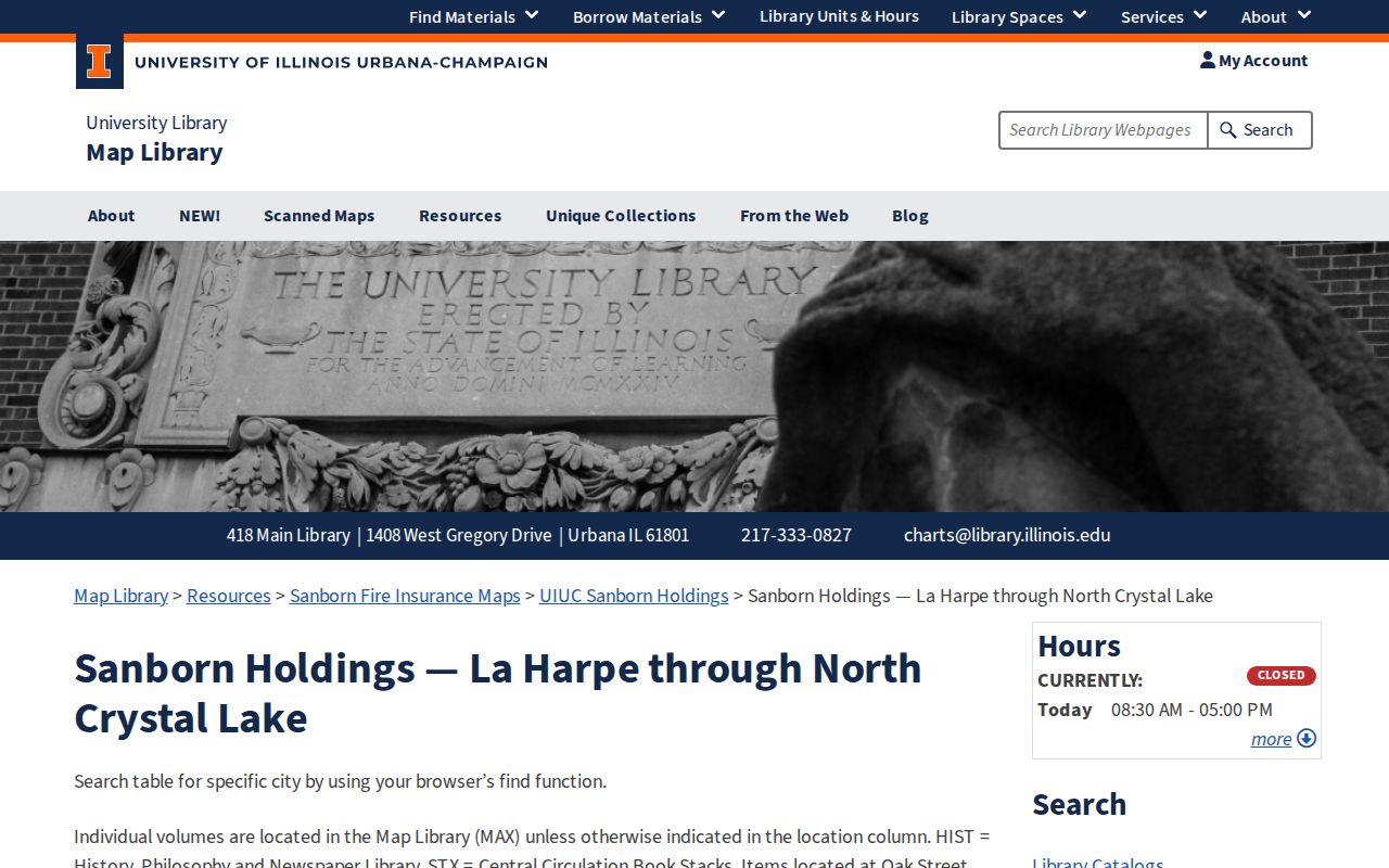Moline previous residents Sanborn map holdings